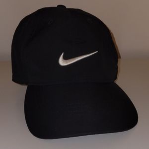 Nike Black Hat with Silver Logo